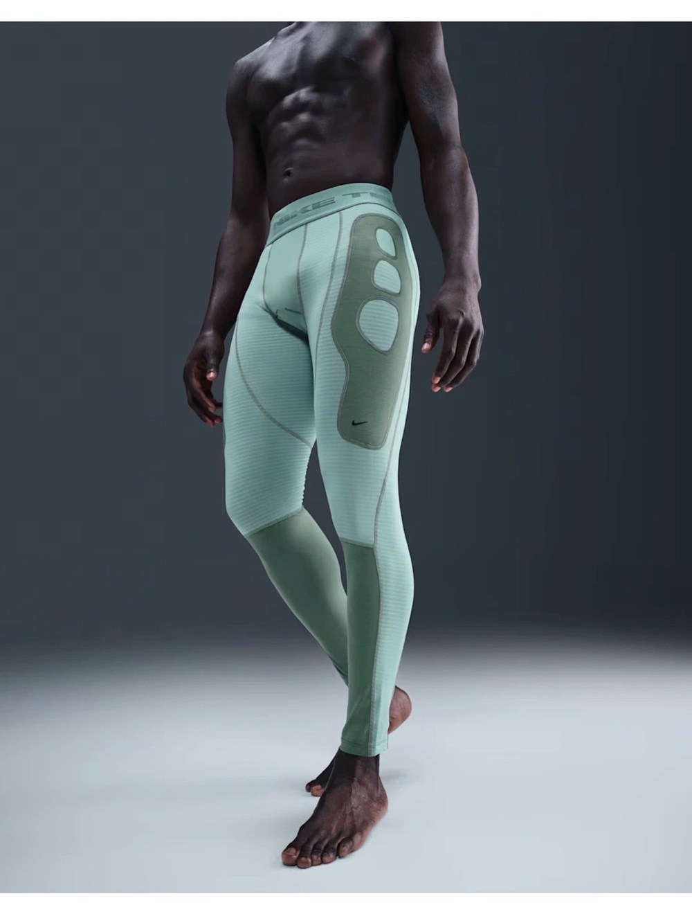 Nike Tech Therma-FIT Base Layer Tights Men's M Clay Green HV1379-017 NEW.